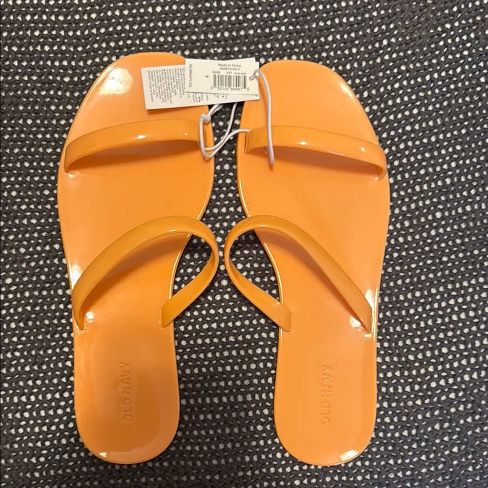 Old Navy Orange Slide Sandals Minimalist Design